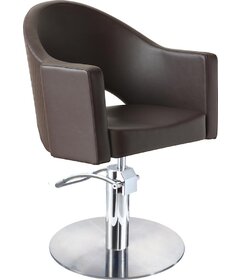 Sibel Magnus kadeřnická židle hnědá, kruhová podstava