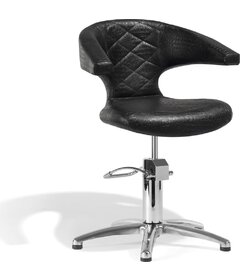 SENSUALIS kadeřnická židle Croco, černá, křížová podstava