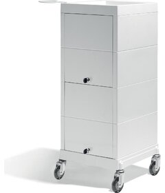 Manipulační vozík Discrete bílý, zamykací