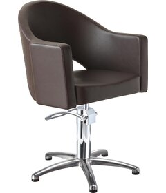 Sibel Magnus kadeřnická židle hnědá, křížová podstava