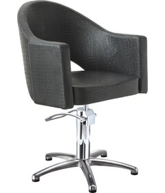 Sibel Magnus kadeřnická židle Croco černá, křížová podstava