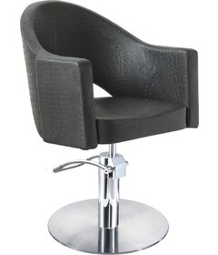 Sibel Magnus kadeřnická židle Croco černá, kruhová podstava