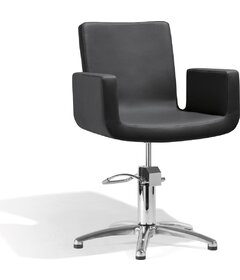 ATTRACTIO kadeřnická židle, černá, křížová podstava