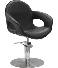 Sibel CAPRICIOUS kadeřnická židle Croco černá, kruhová podstava