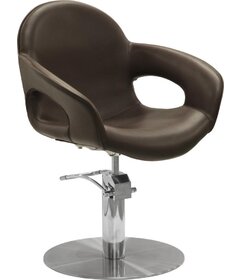 Sibel CAPRICIOUS kadeřnická židle hnědá, kruhová podstava