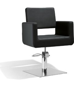 FELICITAS kadeřnická židle, černá, podstava čtverec