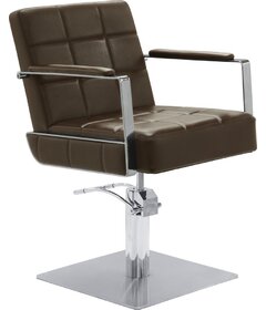 Sibel CELESTINO kadeřnická židle hnědá, čtvercová podstava