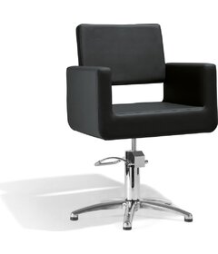 FELICITAS kadeřnická židle, černá, křížová podstava