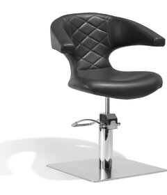 SENSUALIS kadeřnická židle, černá, podstava čtverec