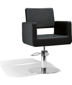 FELICITAS kadeřnická židle, černá, kruhová podstava