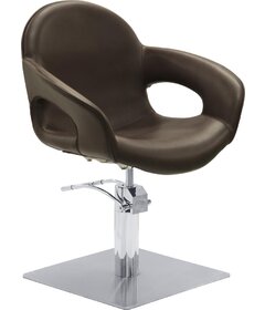 Sibel CAPRICIOUS kadeřnická židle hnědá, čtvercová podstava