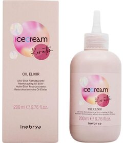 Inebrya Ice Cream Keratin Oil Elixir rekonstrukční olejové sérum na poškozené vlasy 200ml