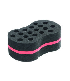 Sibel špongie na vlasy obojstranná černočervená