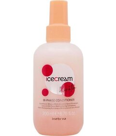 Inebrya Ice Cream Keratin Bi-Phase dvoufázový bezoplachový kondicionér na poškozené vlasy 200ml