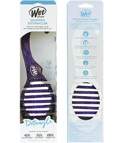 Wet Brush Shower Detangler Purple Glitter kartáč