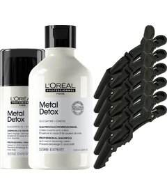 L'Oréal Professionnel Metal Detox šampon 300ml + krém 100ml + 6ks klipů do vlasů My-She SalonVice