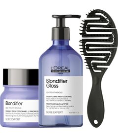 L'Oréal Professionnel Blondifier šampon 500ml + maska 250ml + kartáč My-She WeaveVent