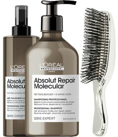 L'Oréal Professionnel Molecular šampon 500ml + péče 190ml + kartáč My-She Élissure Silver