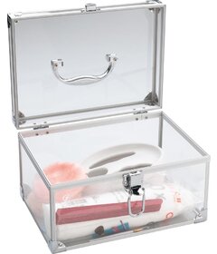 Sibel MINI VANITY Alu kufřík 26x18x16cm, průsvitný