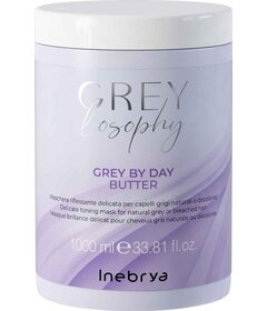 Inebrya Grey By Day Butter tónovací maska na šedivé vlasy 1000ml