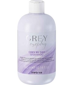 Inebrya Grey By Day tónovací šampon na šedivé vlasy 300ml