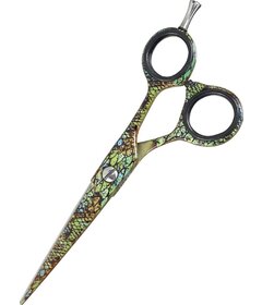 Sibel Green Reptile kadeřnické nůžky na vlasy 5.5"