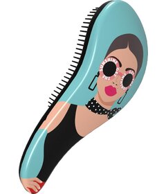 Sibel D-Meli-Melo Retro Summer kartáč na vlasy, tyrkysový