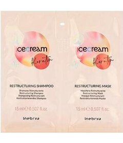 Inebrya Ice Cream Keratin rekonstrukční šampon 15ml + maska 15ml