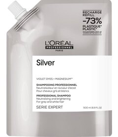 L'Oréal Professionnel Silver fialový šampon na blond vlasy 500ml, náhradní náplň