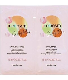 Inebrya Ice Cream Curly Plus Curl šampon 15ml + maska 15ml
