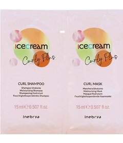 Inebrya Ice Cream Curly Plus šampon 15ml + maska 15ml
