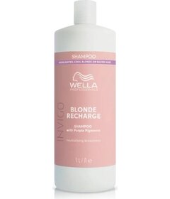 Wella Professionals Invigo Blonde Recharge fialový šampon na blond vlasy 1000ml