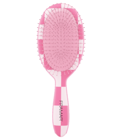 Framar Checked Out Pink kartáč na rozčesávání vlasů FB-DT-COTPNK