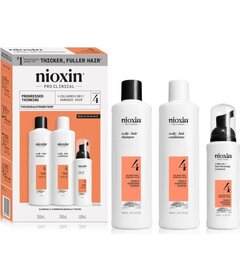 Nioxin System 4 Full Kit sada na zahuštění vlasů pro silně řídnoucí barvené vlasy