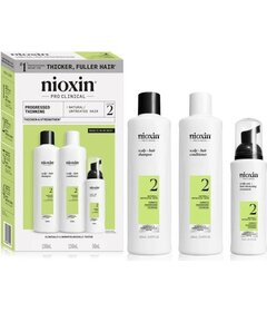 Nioxin System 2 Trial Kit sada na zahuštění vlasů pro silně řídnoucí přírodní vlasy