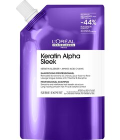 L'Oréal Professionnel Keratin Alpha Sleek uhlazující šampon na krepaté vlasy 1000ml, náplň