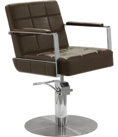 Sibel CELESTINO kadeřnická židle hnědá, kruhová podstava