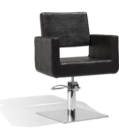 FELICITAS kadeřnická židle Croco, černá, SQUARE BASIS