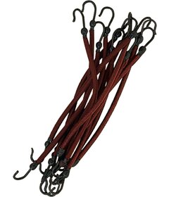 12ks gumičky s háčkem, hnědé